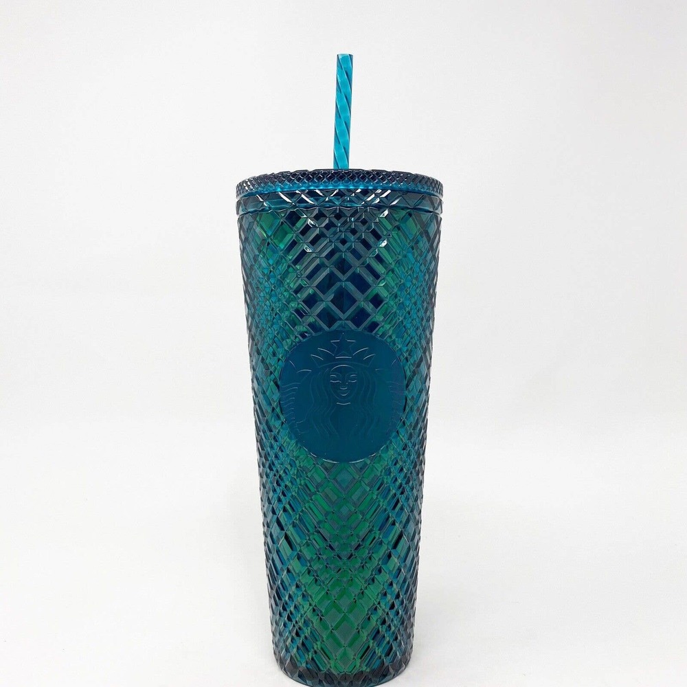 Starbucks Holiday 2021 Emerald Green Jeweled Venti 24 oz Cold Tumbler Cup